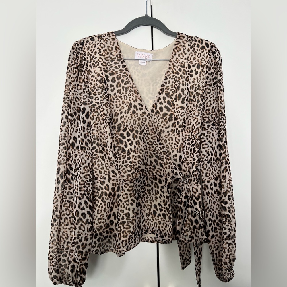 Vixbe peplum wrap blouse
